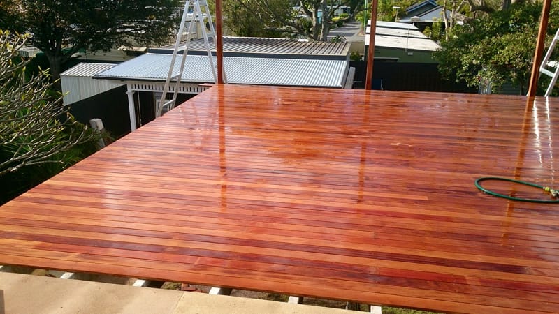 Decking extension back of house in North Brisbane